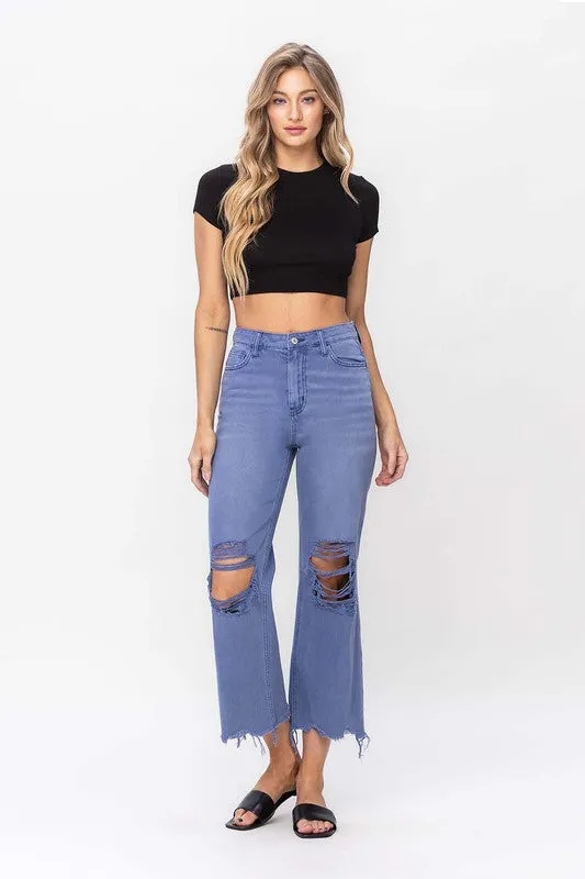 90"s Vintage Crop Flare Jeans