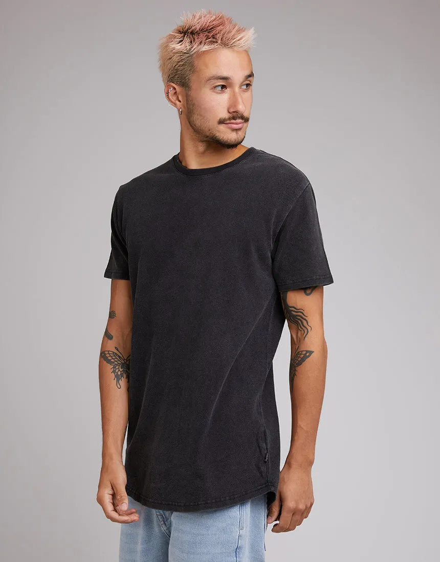 Acid Pique Tee Washed Black