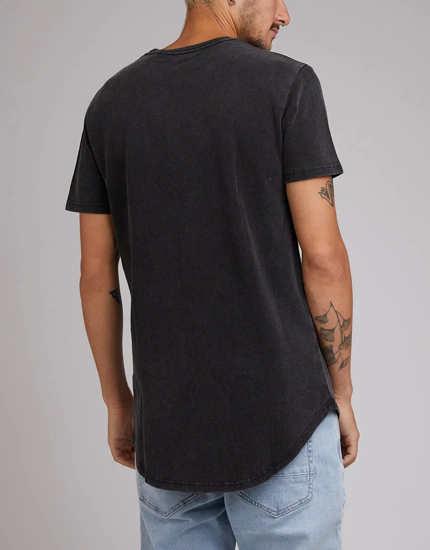 Acid Pique Tee Washed Black