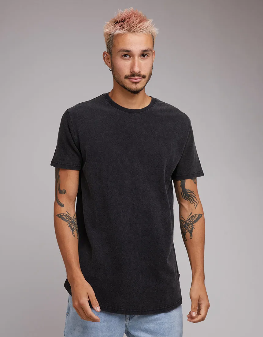 Acid Pique Tee Washed Black