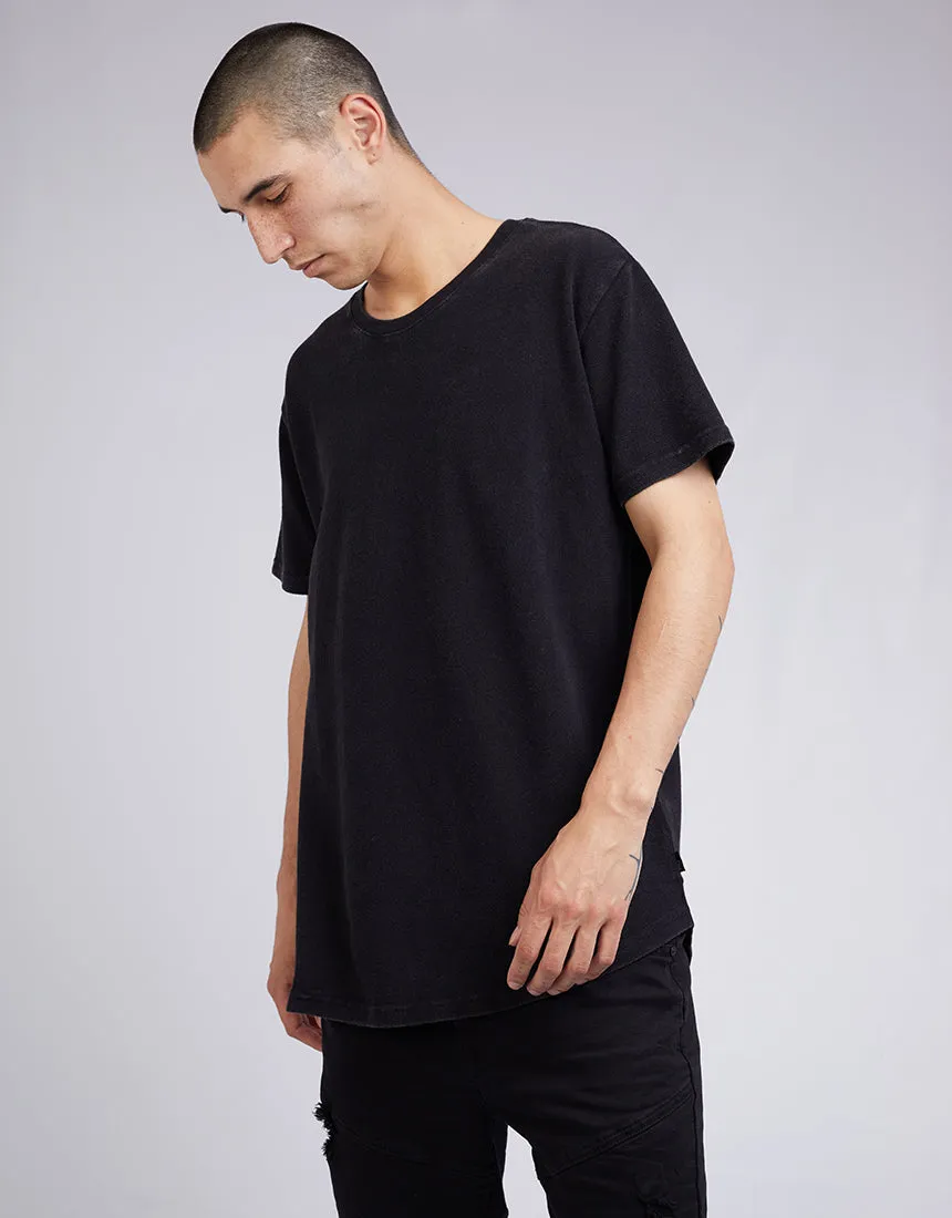 Acid Pique Tee Washed Black