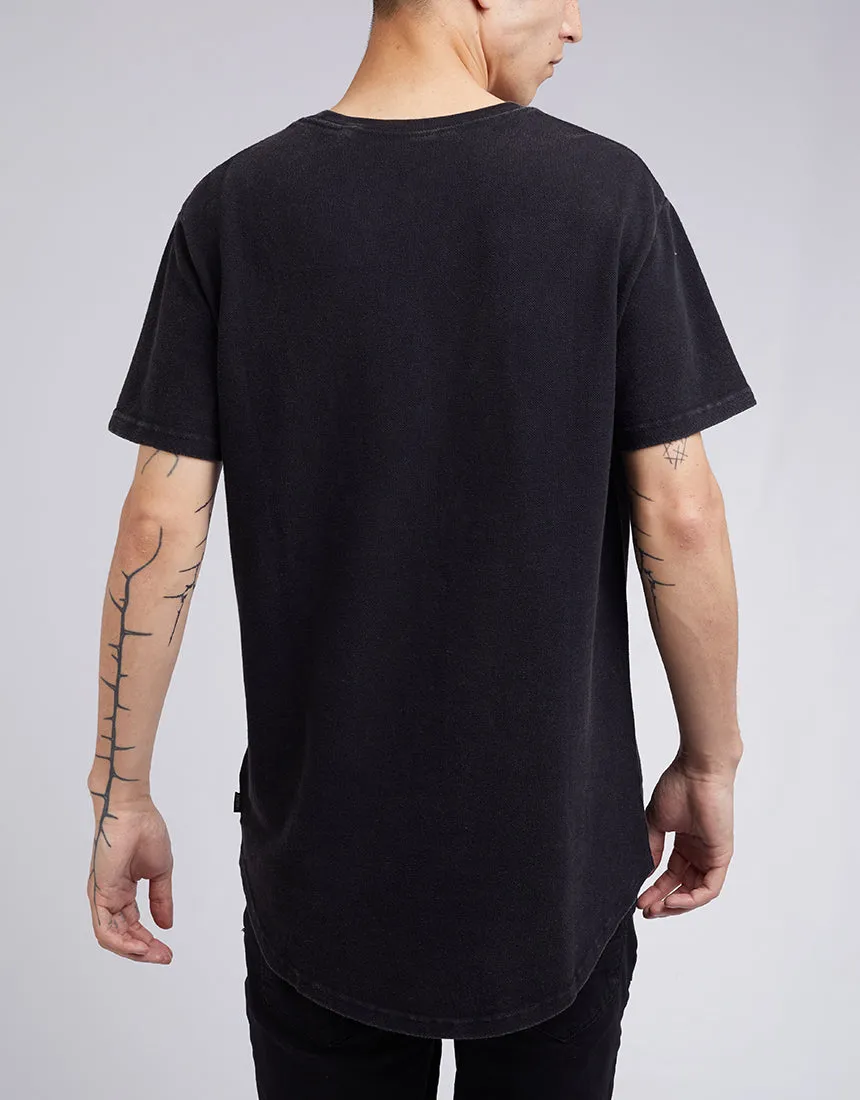 Acid Pique Tee Washed Black