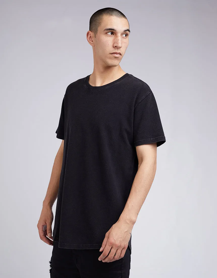 Acid Pique Tee Washed Black