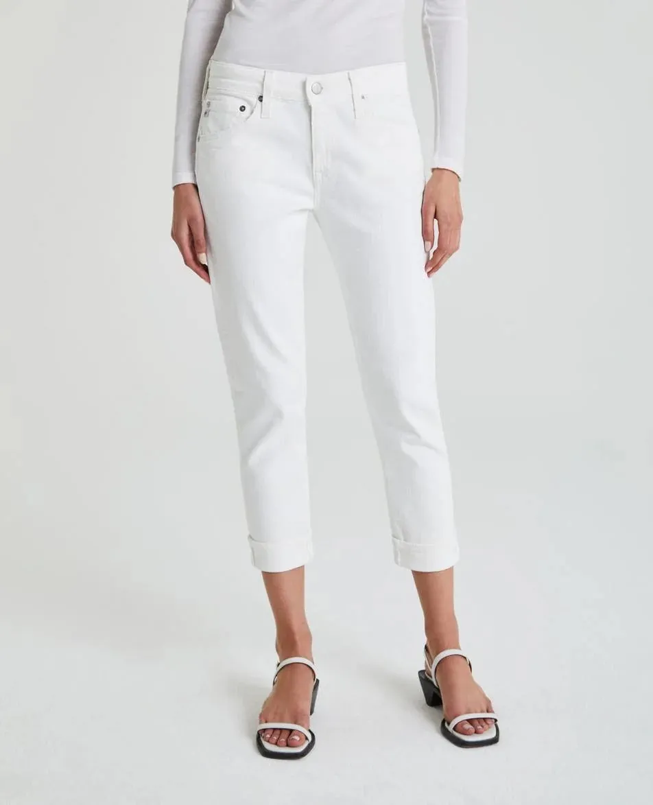 AG JEANS THE EX BOYFRIEND SLOUCHY SLIM IN CRISP WHITE