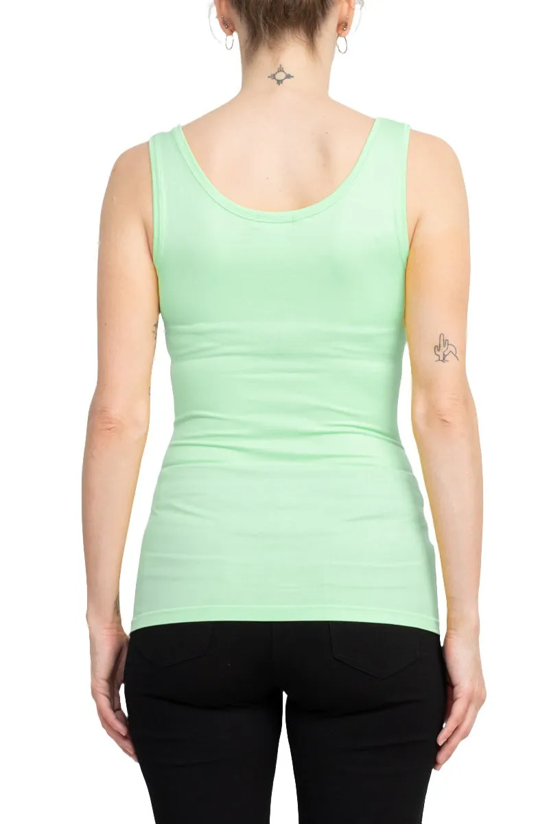 Alberto Makali Square Neck Sleeveless Solid Spandex Top - Wholesale