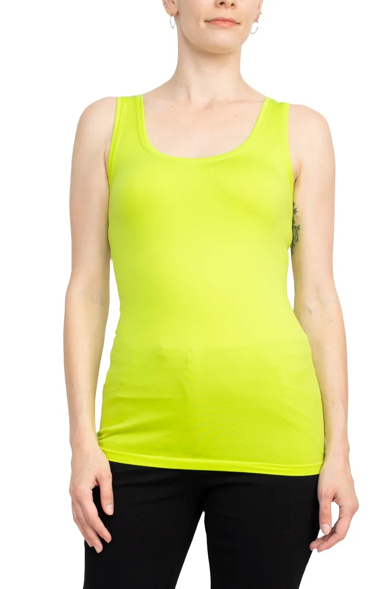 Alberto Makali Square Neck Sleeveless Solid Spandex Top - Wholesale