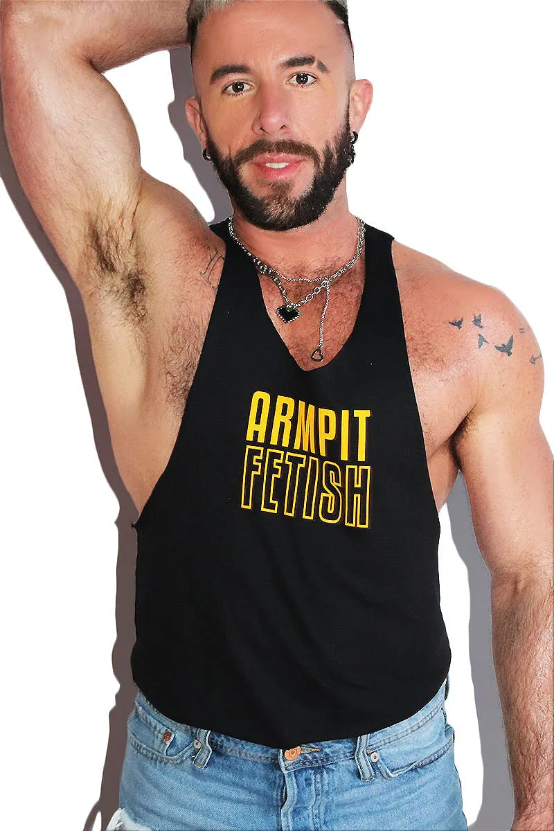 Armpit Fetish String Tank- Black