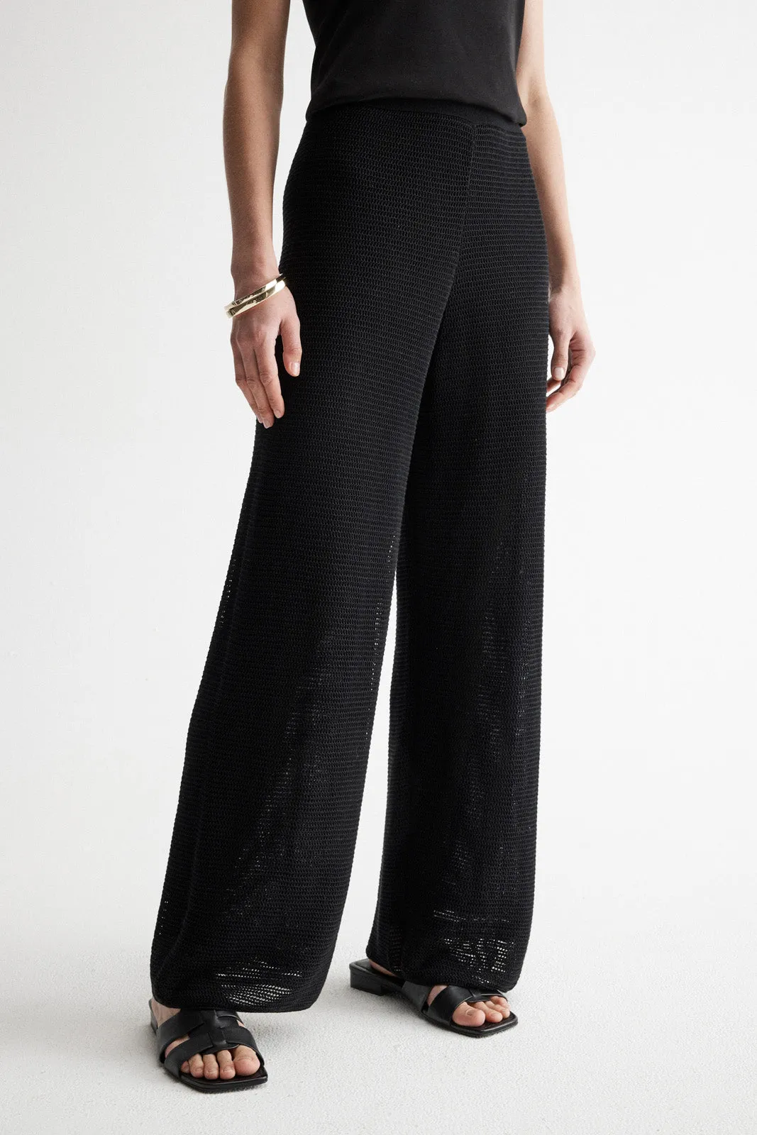 Aspen Crochet Pant Black