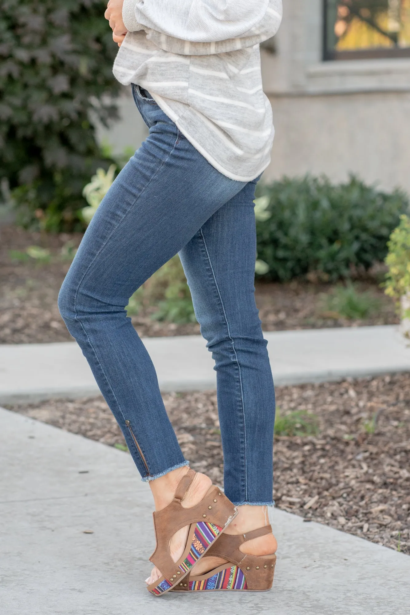 Bay City Slit Hem High Rise Skinny