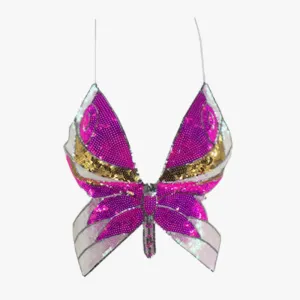 benpaolv Sequin Butterfly Aesthetic Crop Top