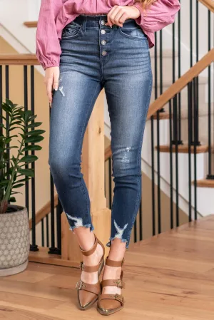 Bethany High Rise Button Fly Skinny