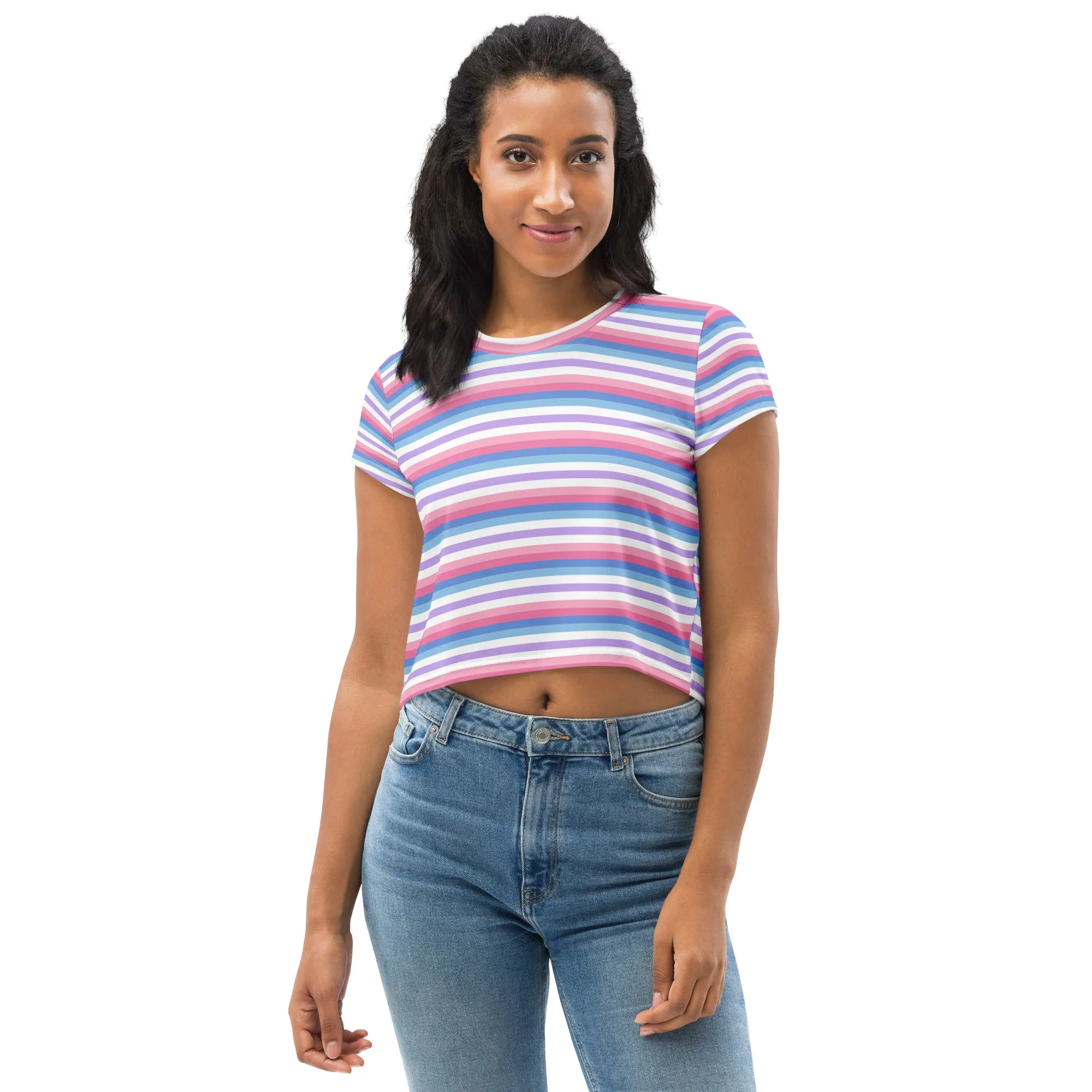 Bigender Flag Crop Tee