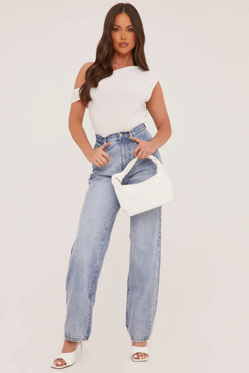 Blue Denim Extra Long Straight Leg Jeans - Blaise