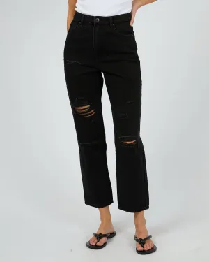 Cali Straight Leg Jean Washed Black