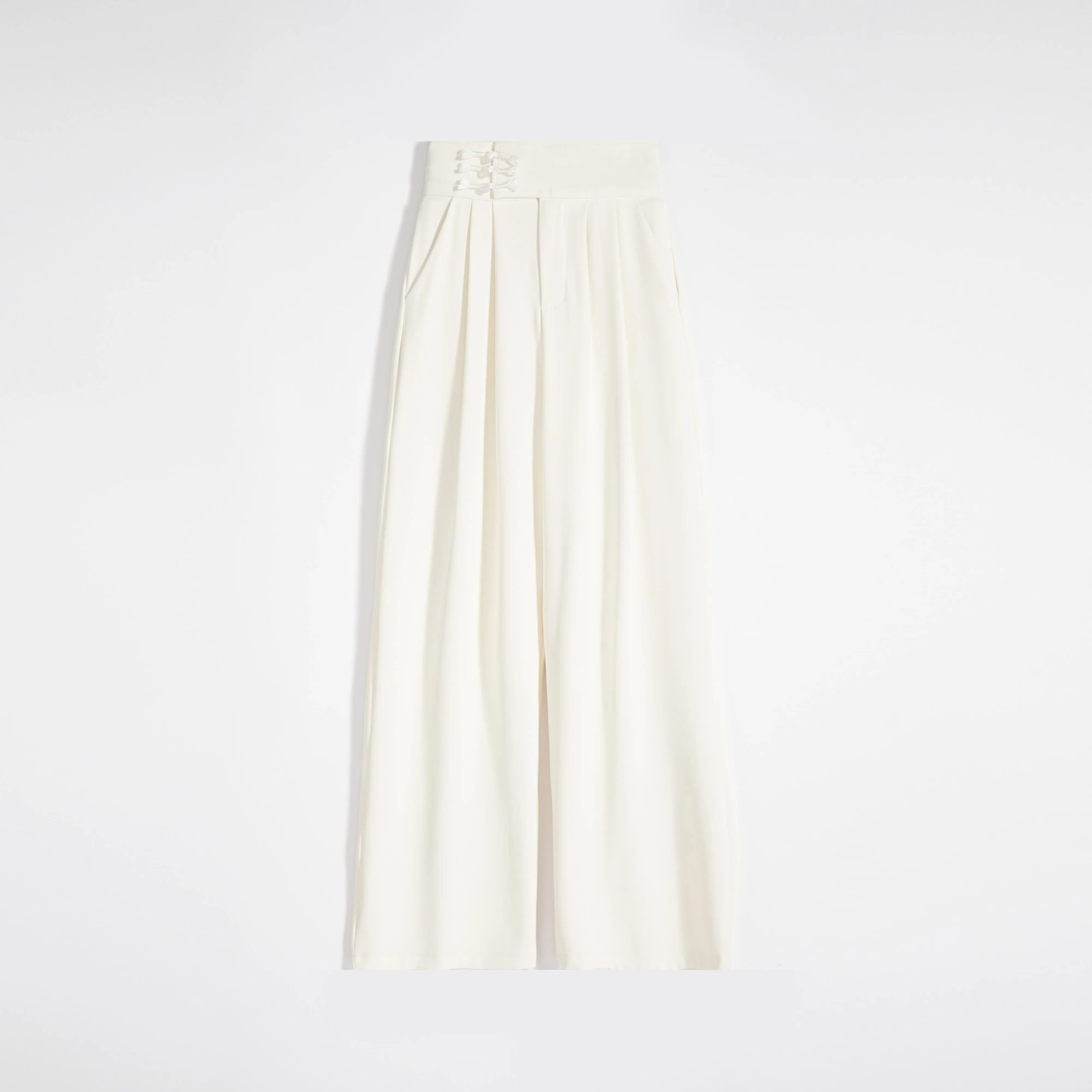 Casual Silky High-Waisted Straight-Leg Slimming Pants