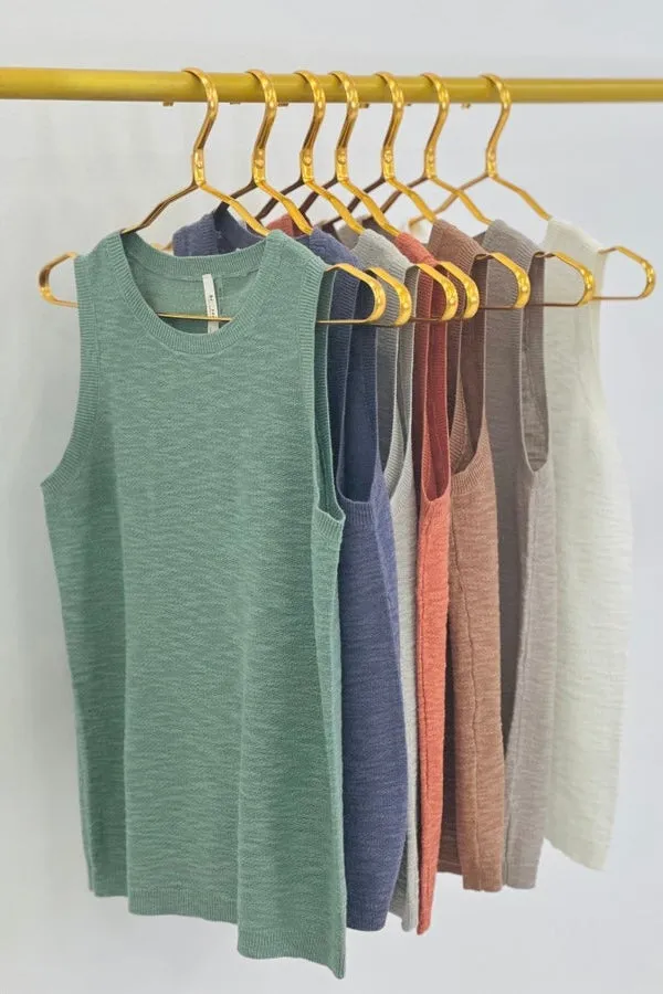 Clay Sleeveless Knit Tank Top *Final Sale*