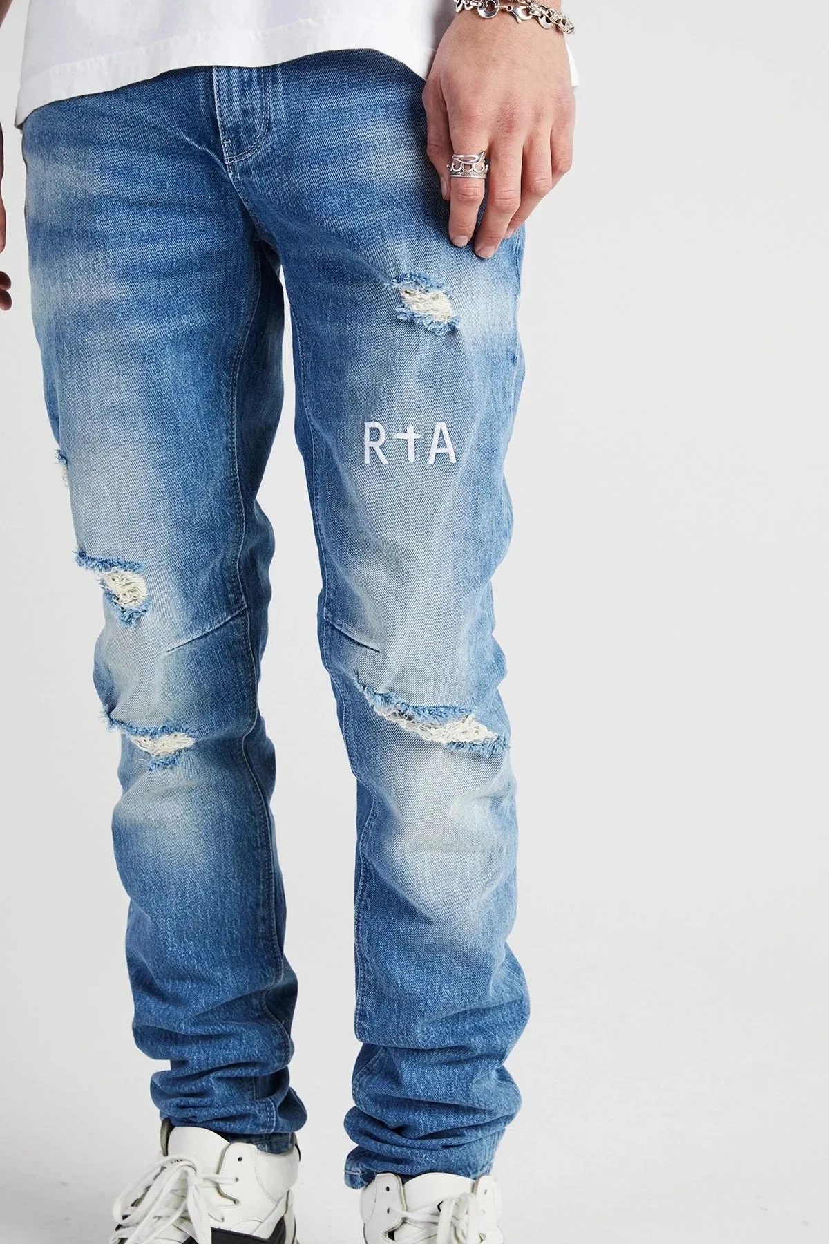 Clyton Ripped Jean (Blue) - MF23D671B1182RPMDB