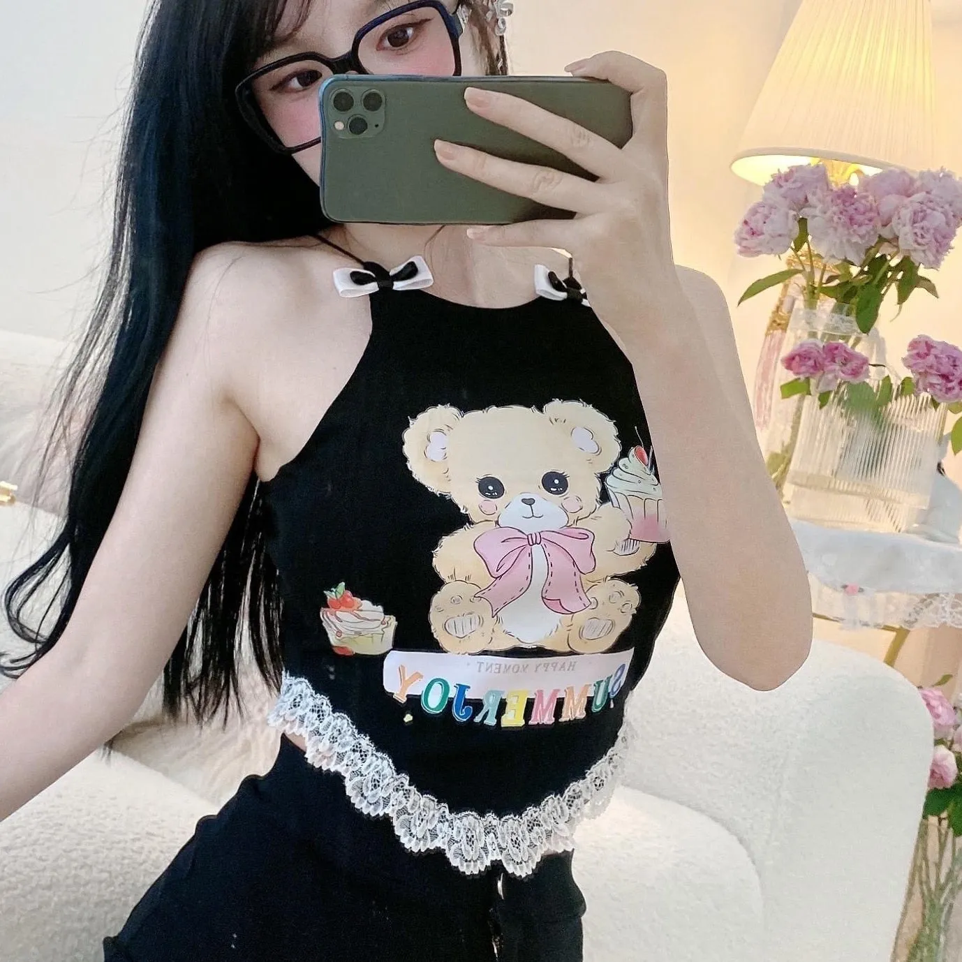 Cupcake Bear Crop Top