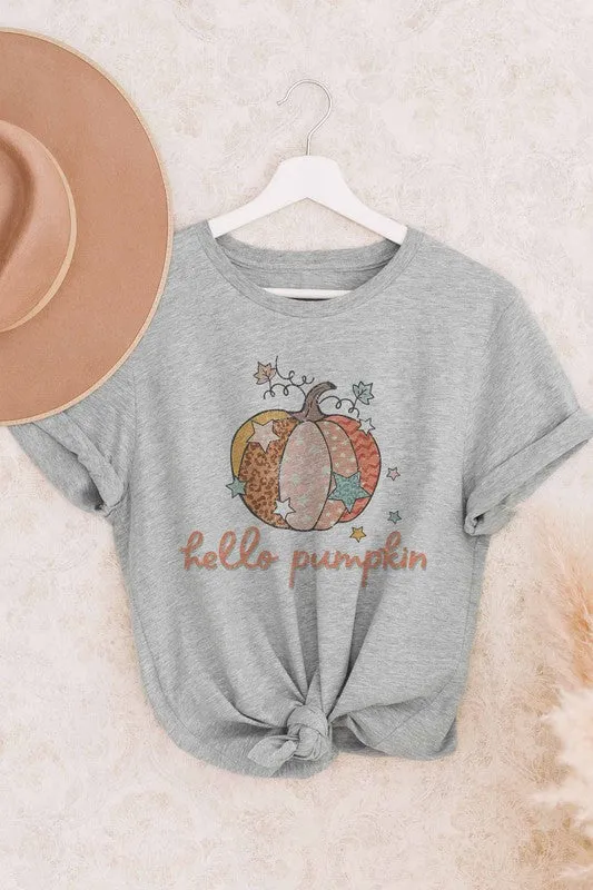 HELLO PUMPKIN GRAPHIC TEE PLUS SIZE