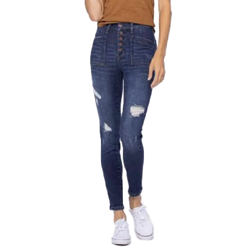 Judy Blue Women's High Rise Distressed Bootcut Jeans