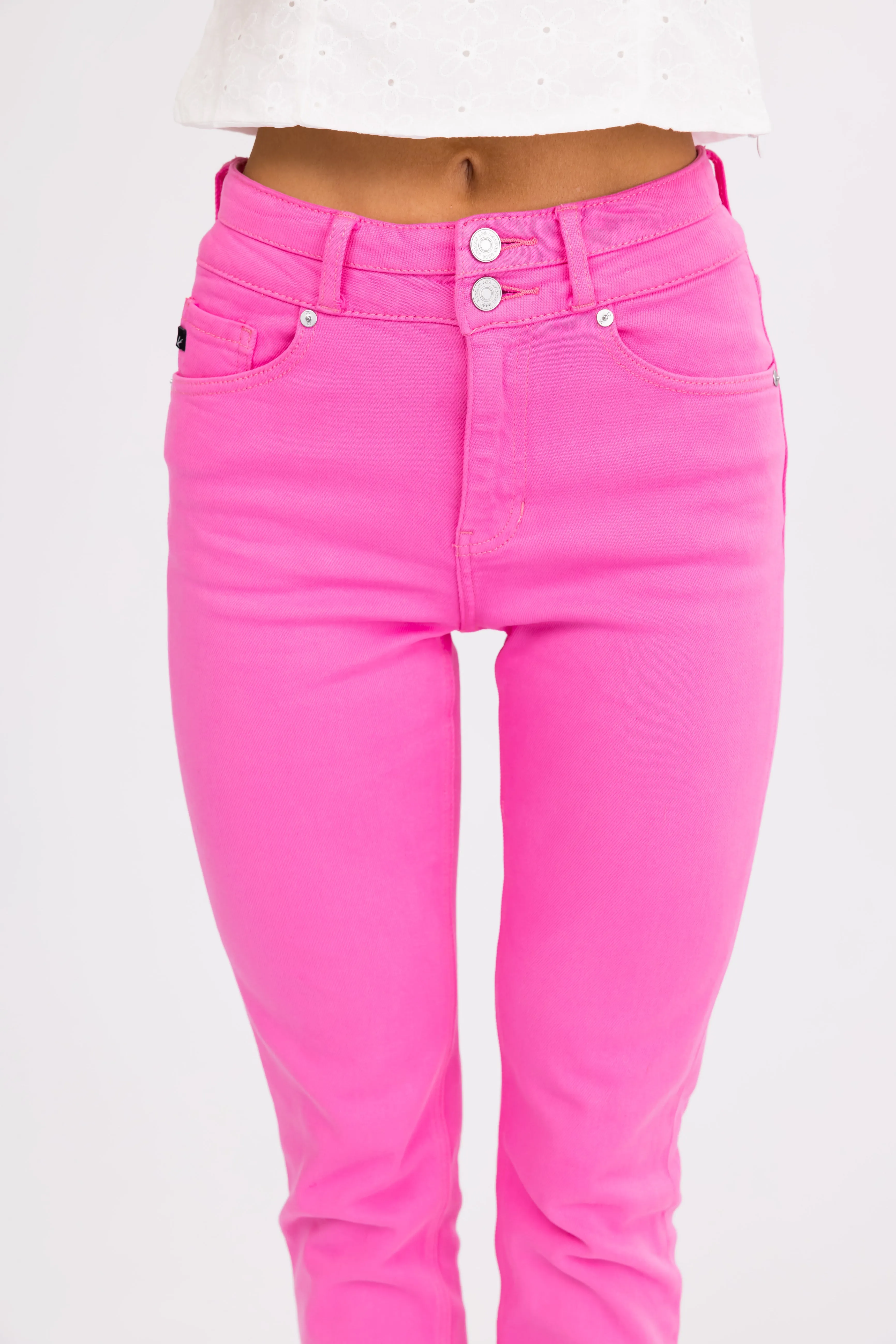 KanCan Bubblegum High Rise Straight Leg Jeans