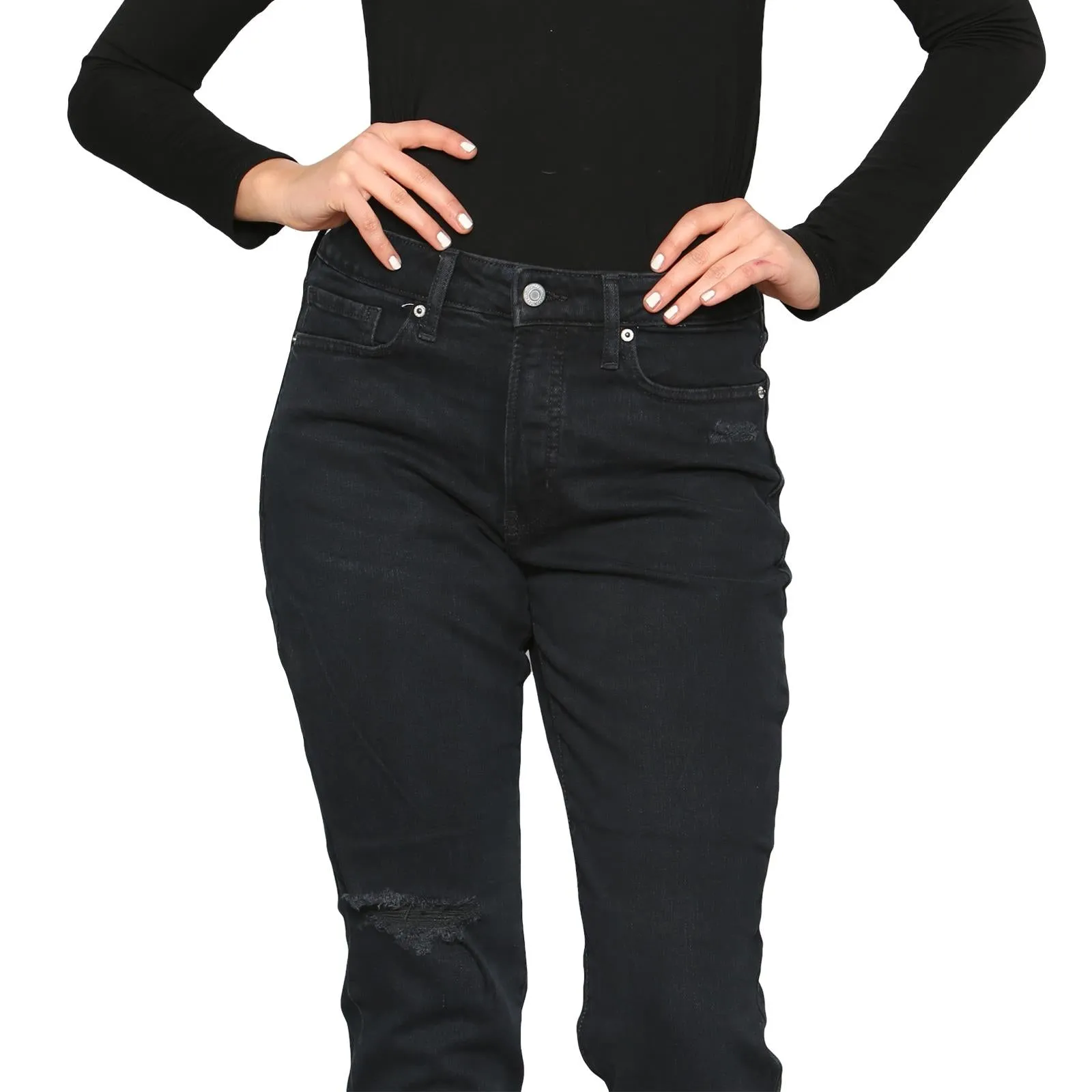 Ladies Denim Ripped Jeans 0026A