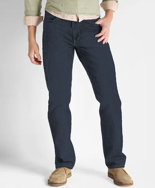 Levis Men's 505 Regular Fit Jeans - Rinsed