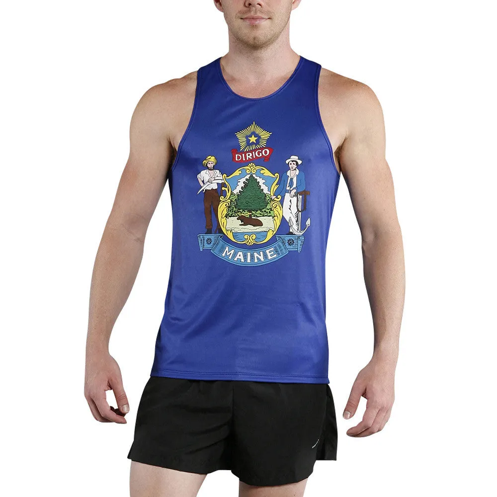 Men's Competitor Lite Printed Singlet [M] - Maine