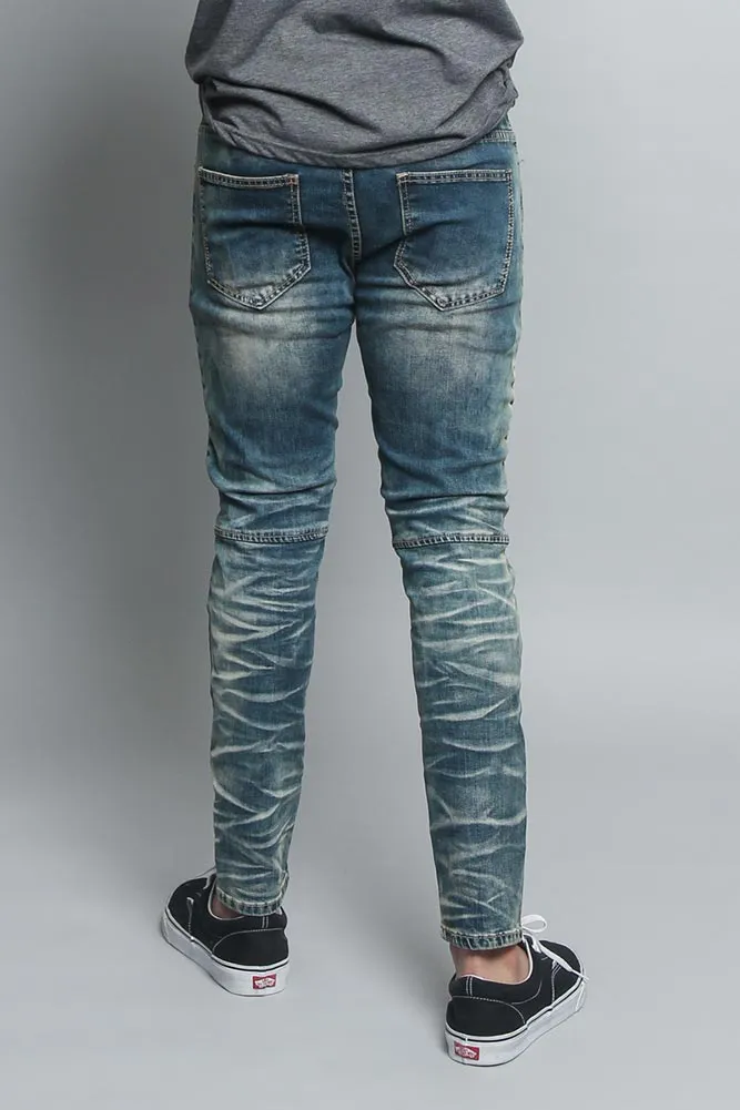 Moto Biker Denim Jeans