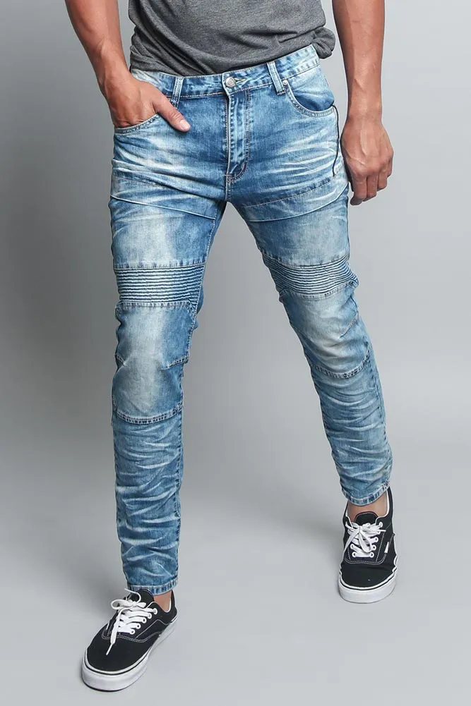 Moto Biker Denim Jeans