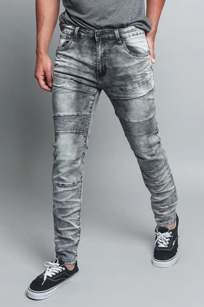 Moto Biker Denim Jeans