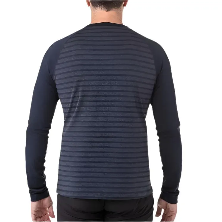 Mountain Equipment Men's Redline Long Sleeve Tee - Cosmos Stripe/Cosmos