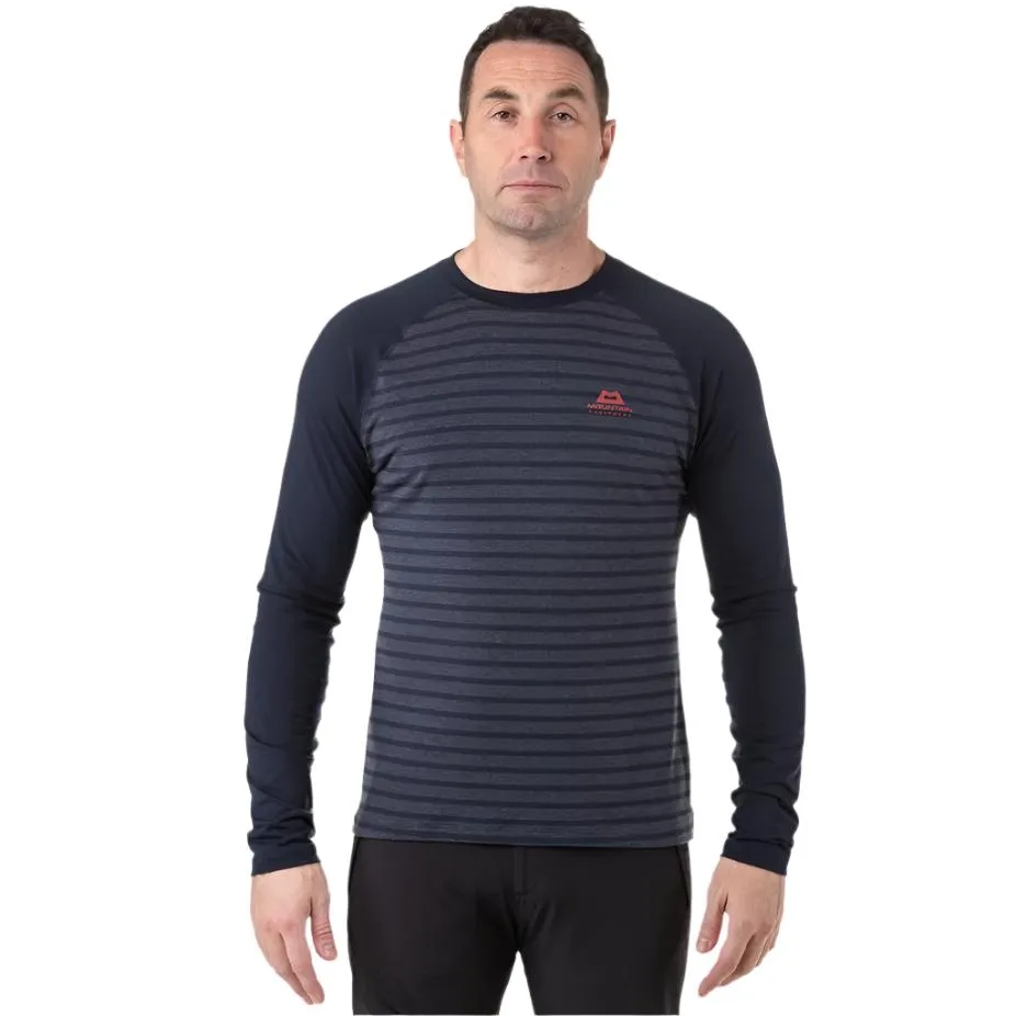 Mountain Equipment Men's Redline Long Sleeve Tee - Cosmos Stripe/Cosmos