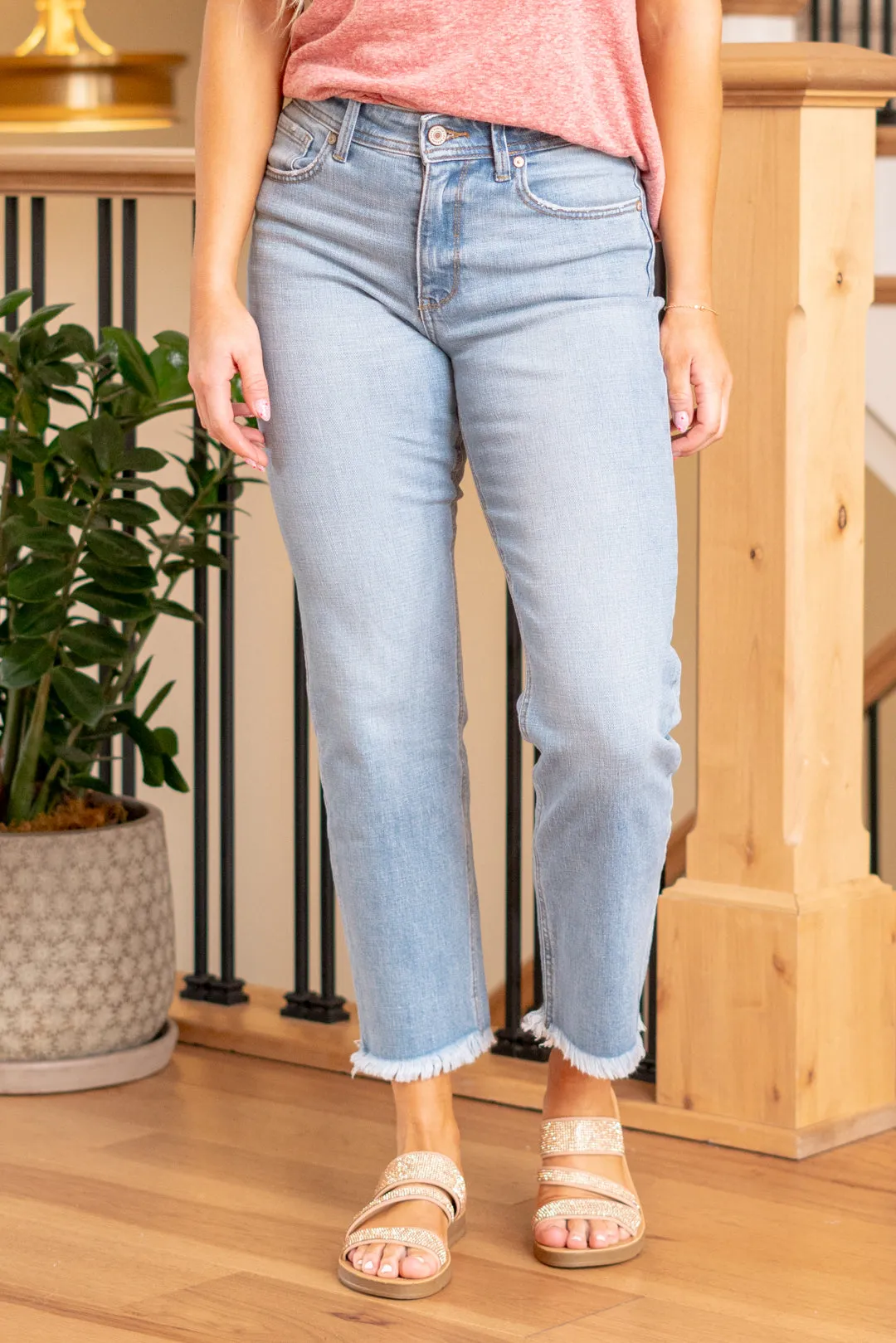 Nancy High Rise Slim Straight Leg