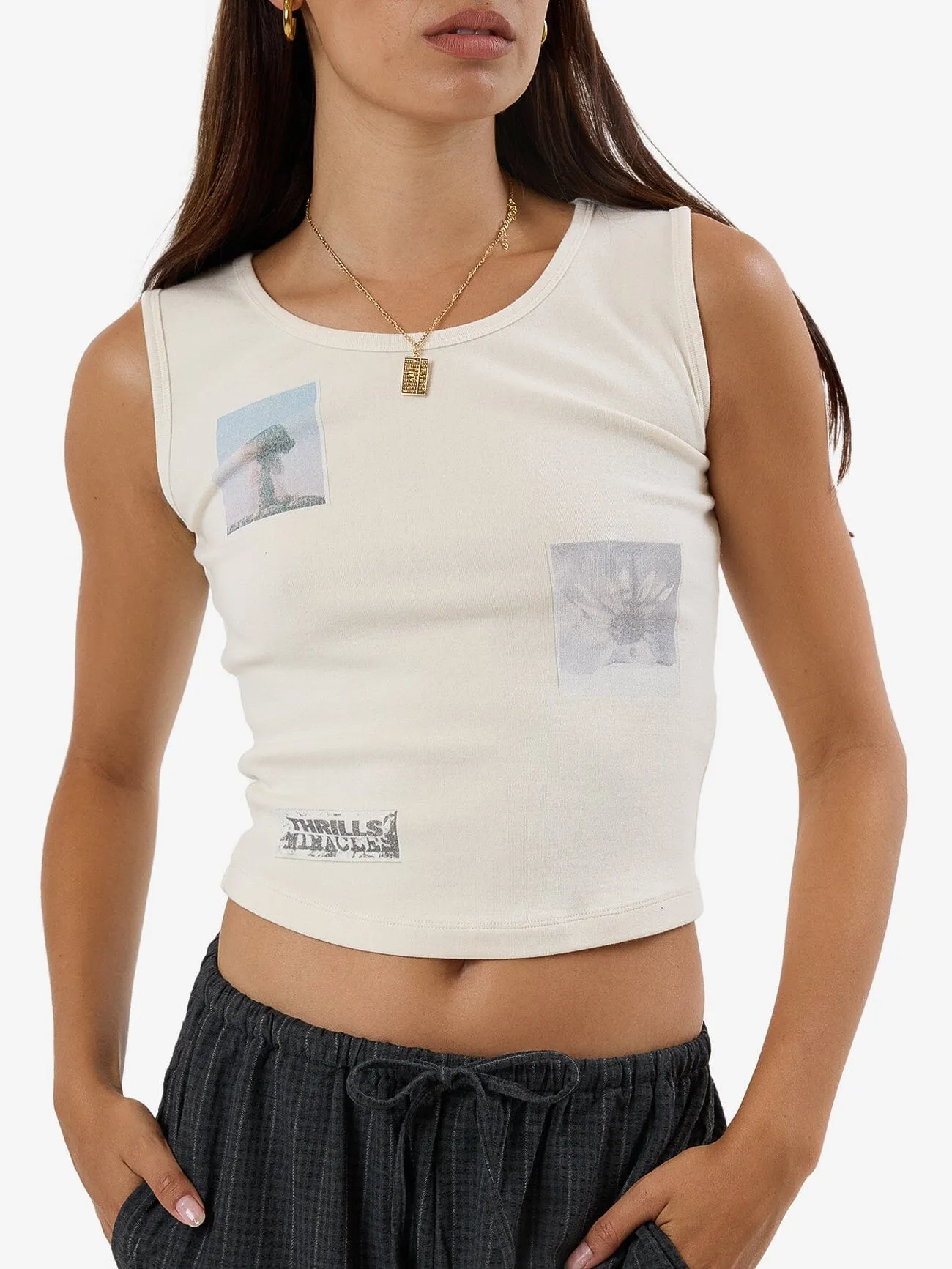 One Way Or Another Y2K Tank - Heritage White