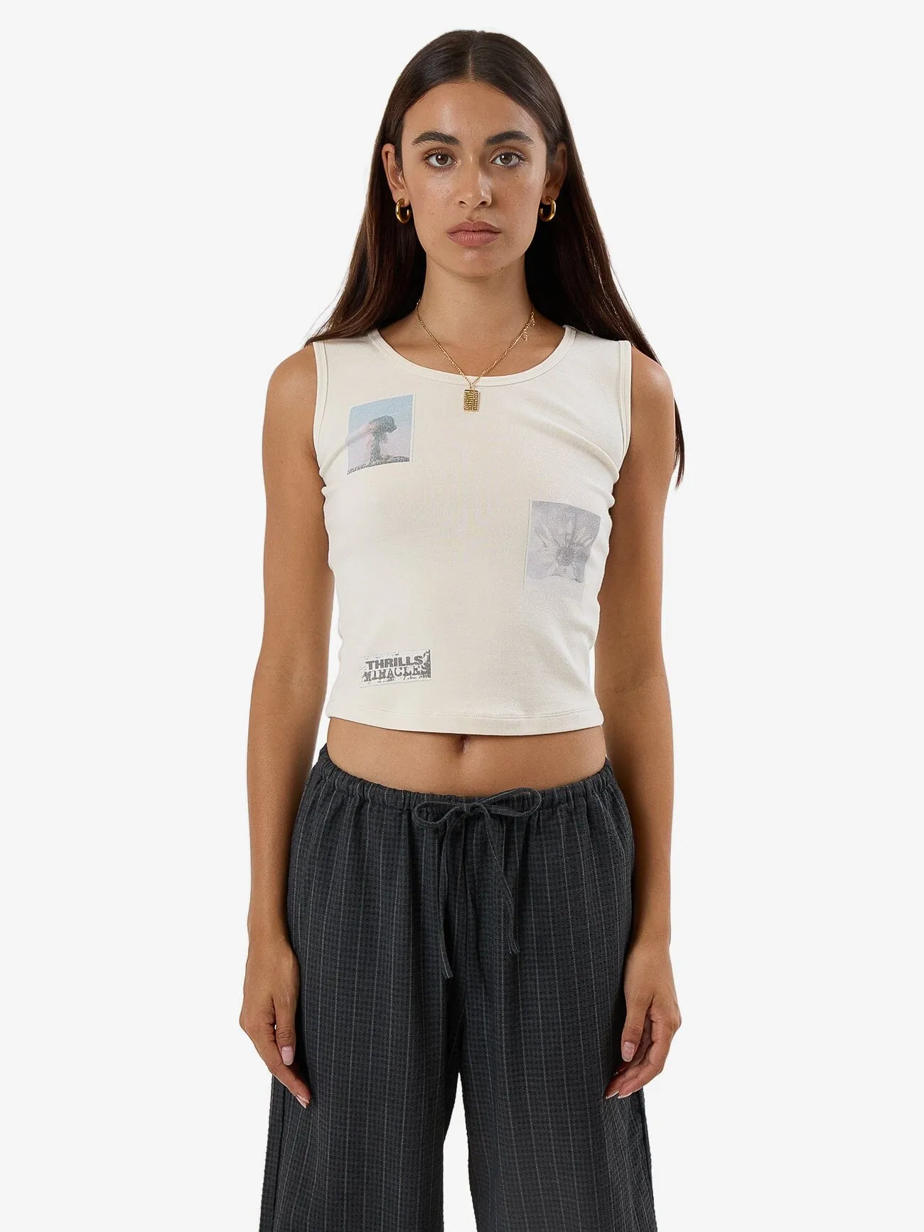 One Way Or Another Y2K Tank - Heritage White