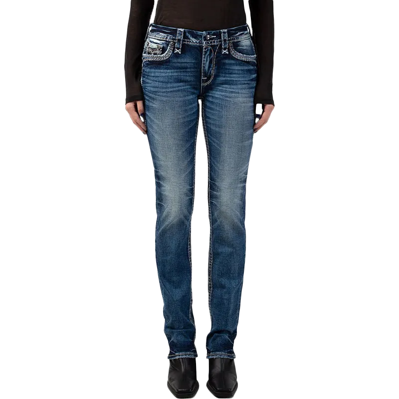 Rock Revival Women's Star Fish Straight Jeans