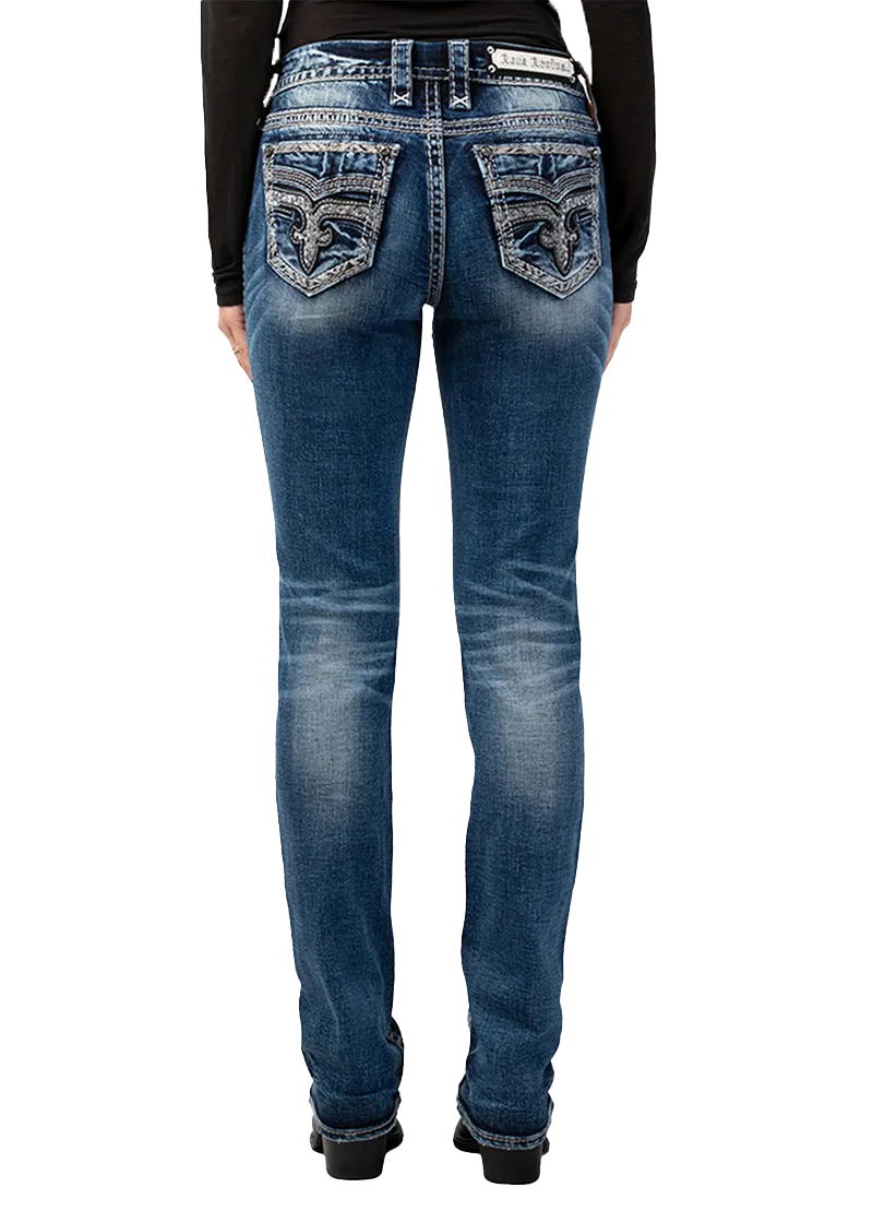 Rock Revival Women's Star Fish Straight Jeans