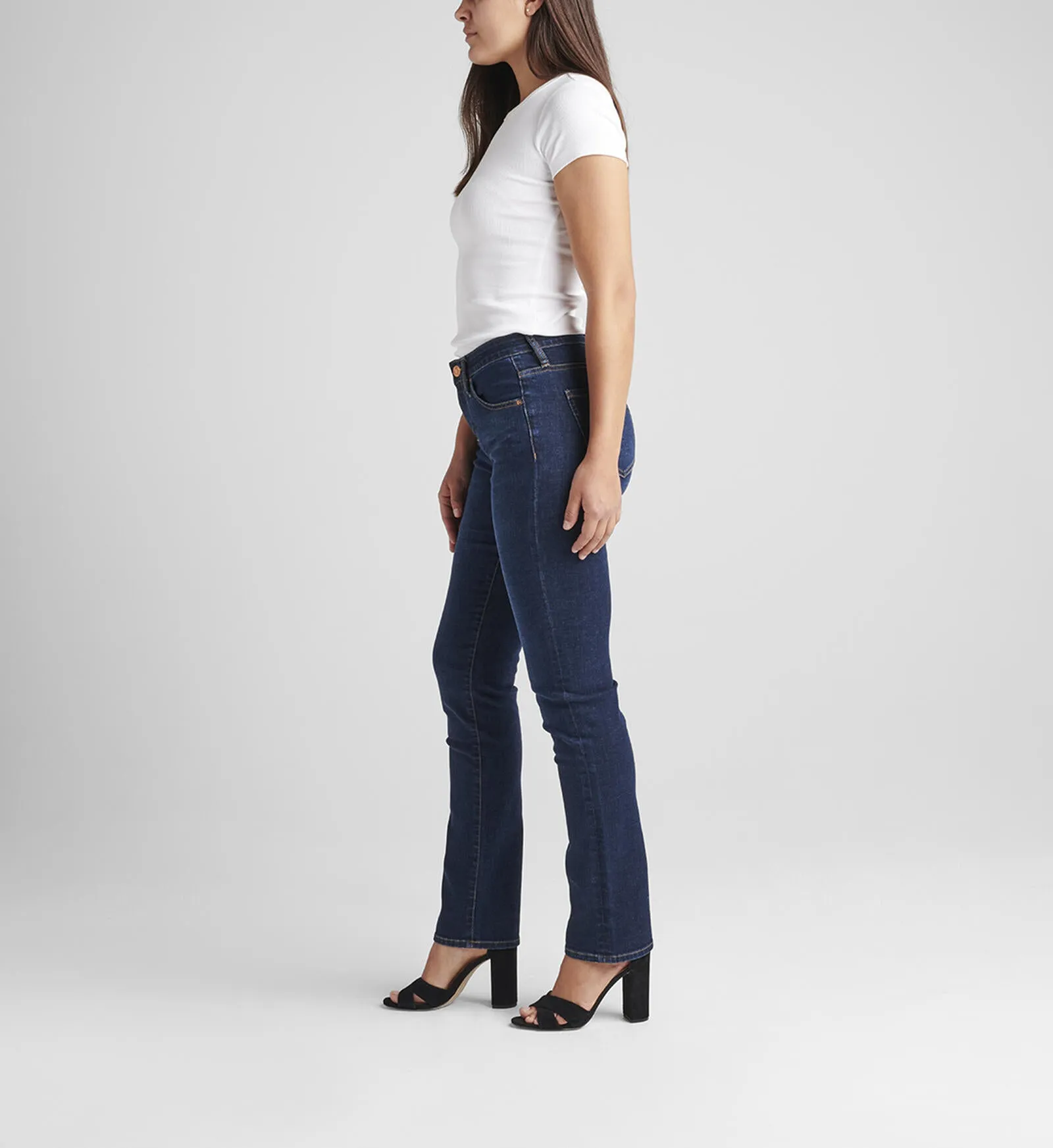 Ruby Mid Rise Straight Leg Jeans