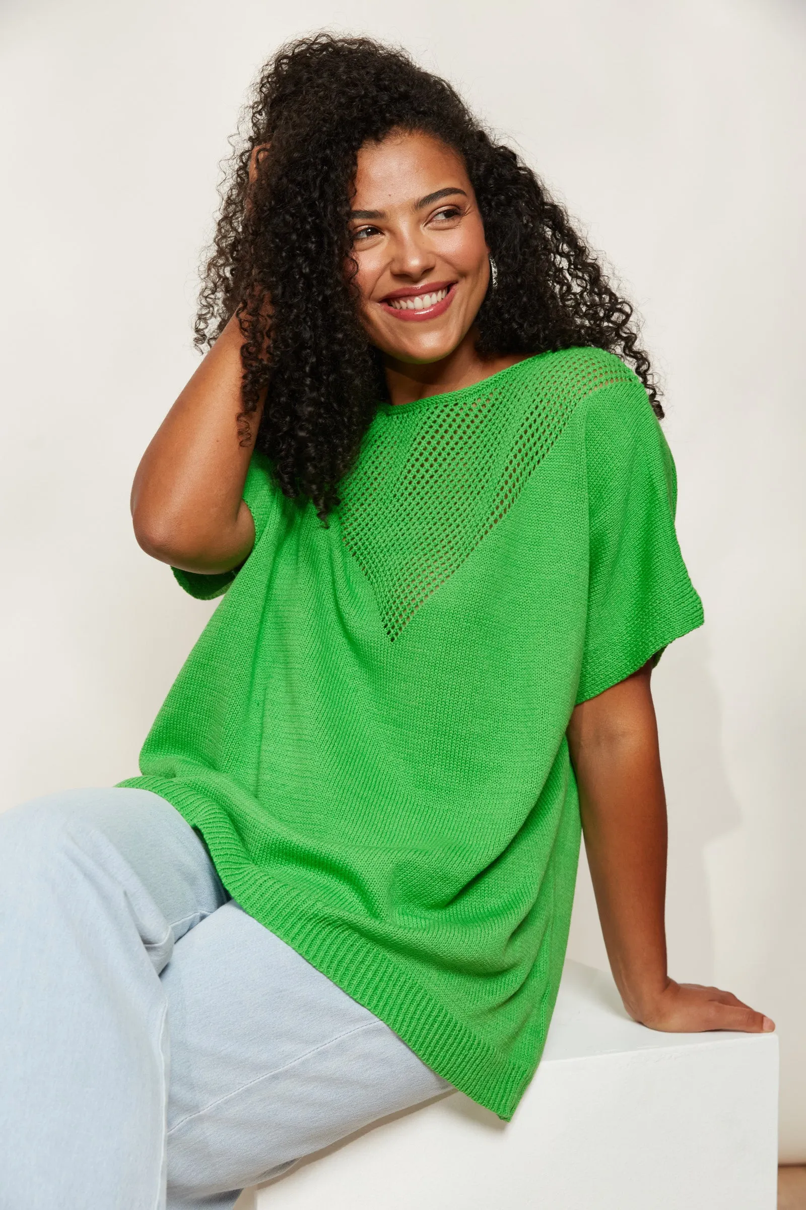 SALE - La Sable Knit Top - Emerald