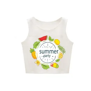 Sexy Food Printed Short Crop Tank Top