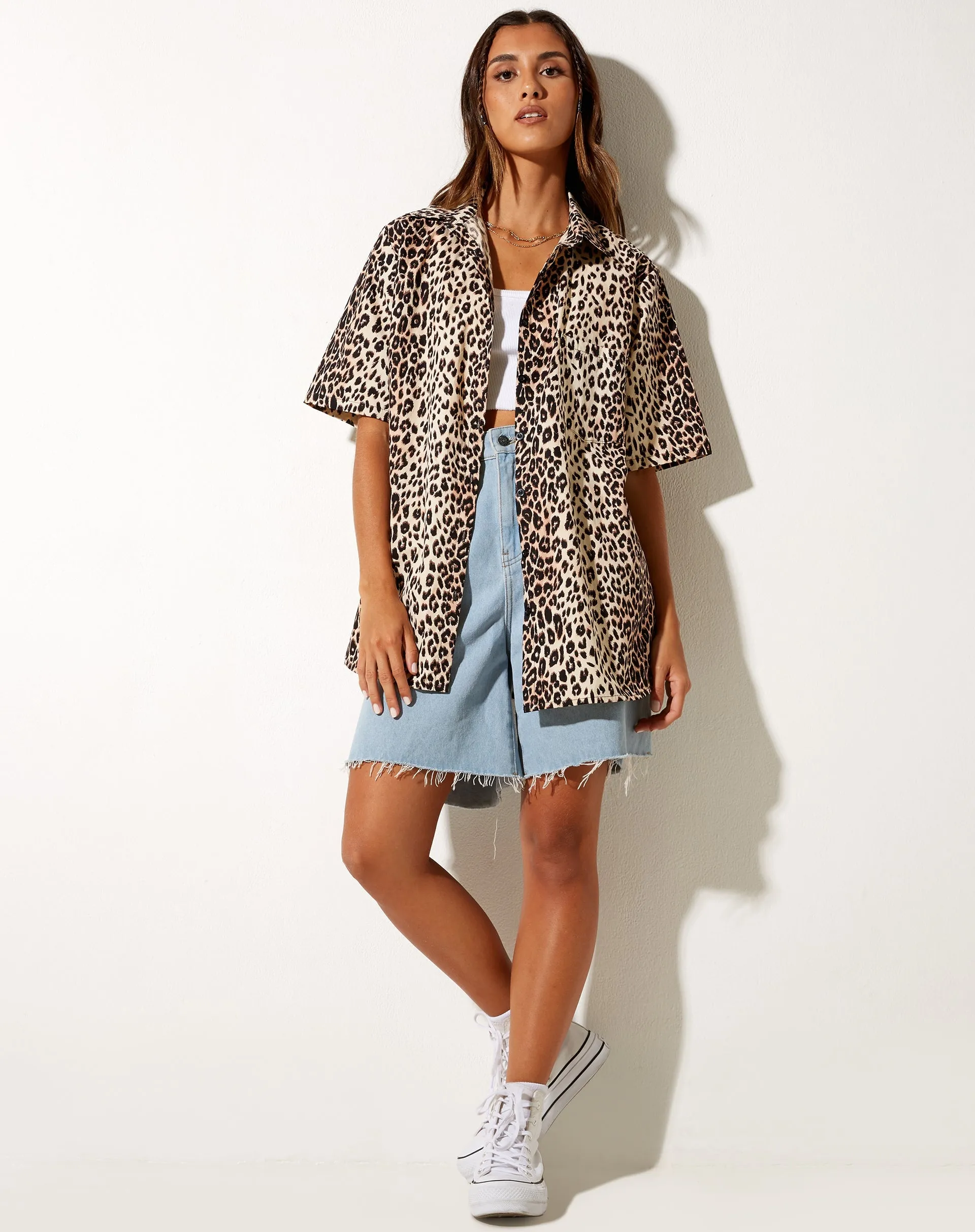 Smith Short Sleeve Shirt in True Leopard