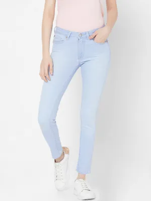 Spykar Lt Blue Solid Skinny Mid-Rise Women Jeans (Alicia)