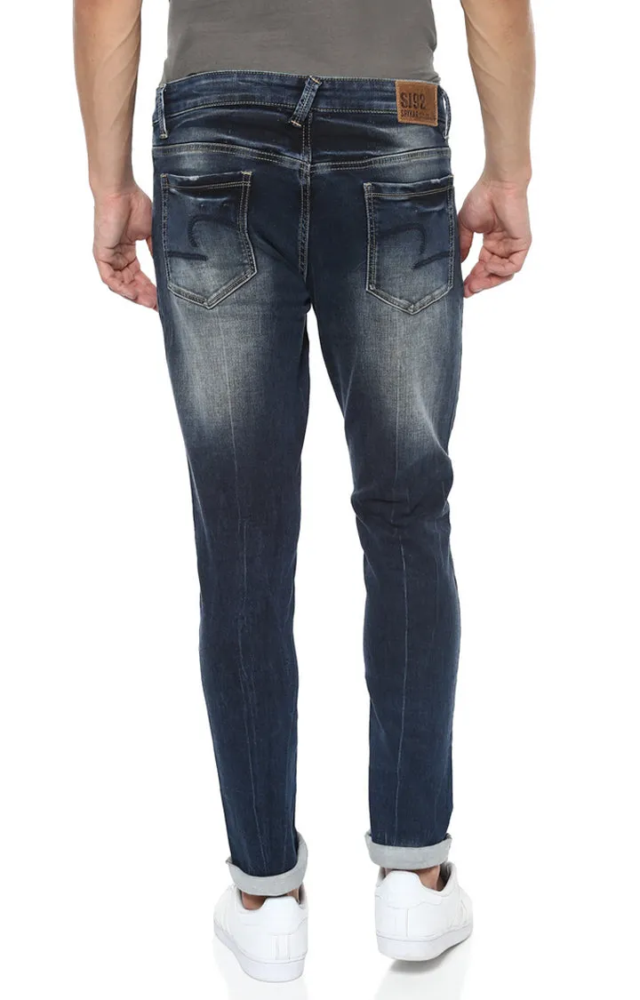 Spykar Men Blue Solid Super Skinny Fit Jeans