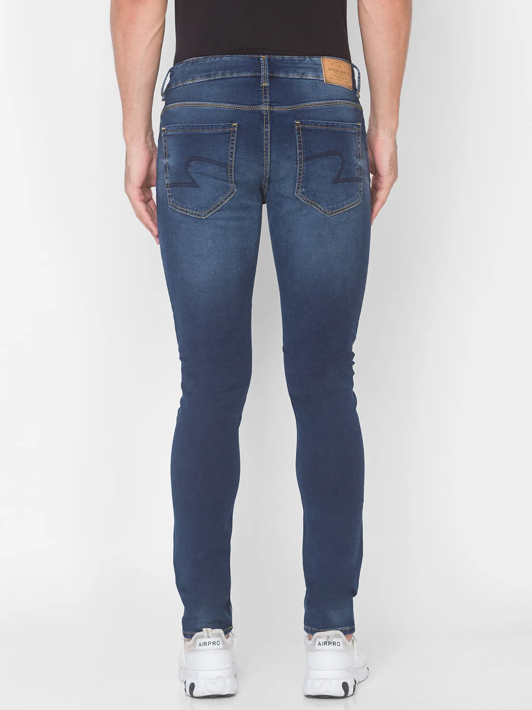 Spykar Men Dark Blue Cotton Jeans (Super Skinny)