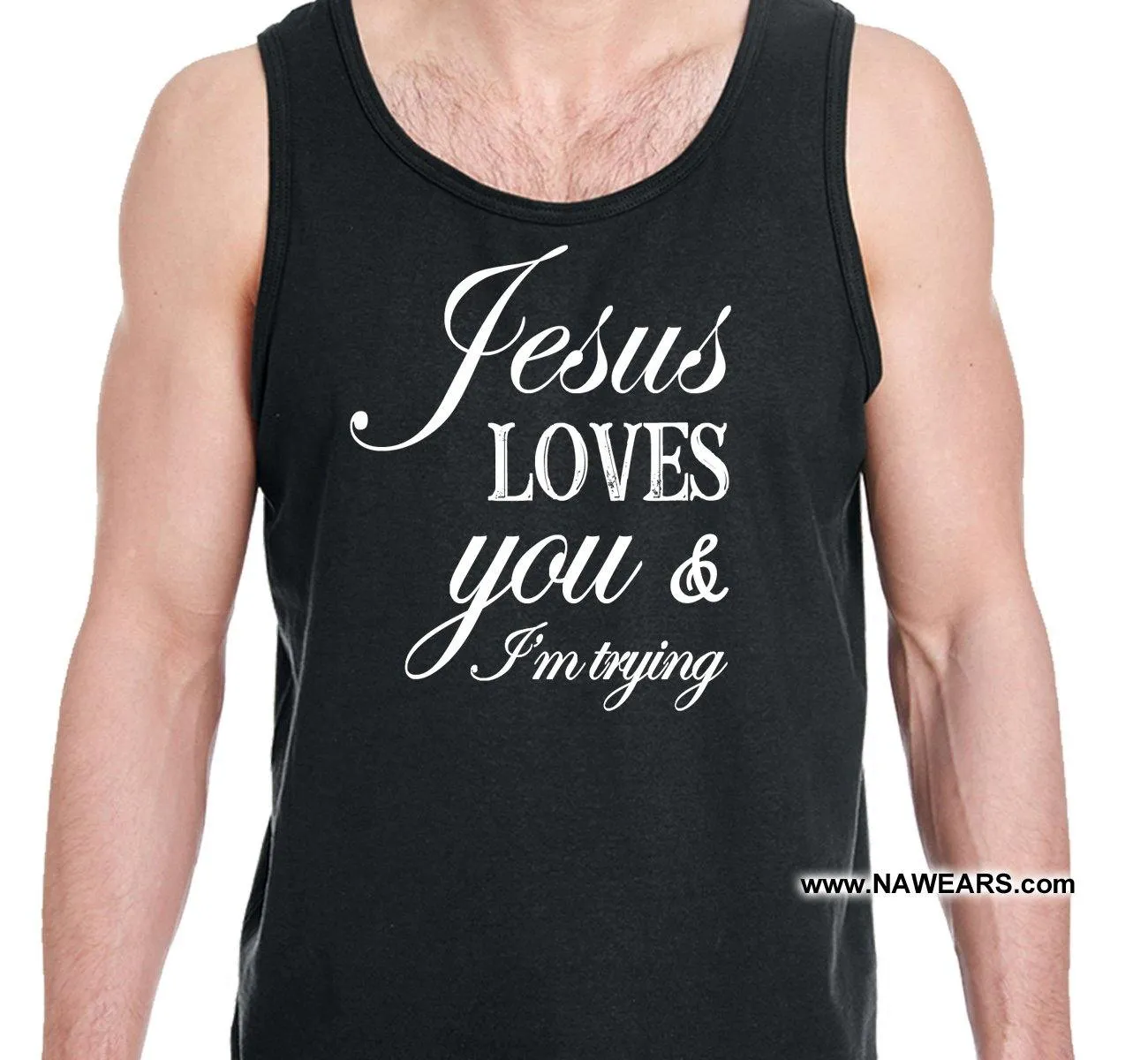 utt- Jesus Loves You Unisex Tank Tops