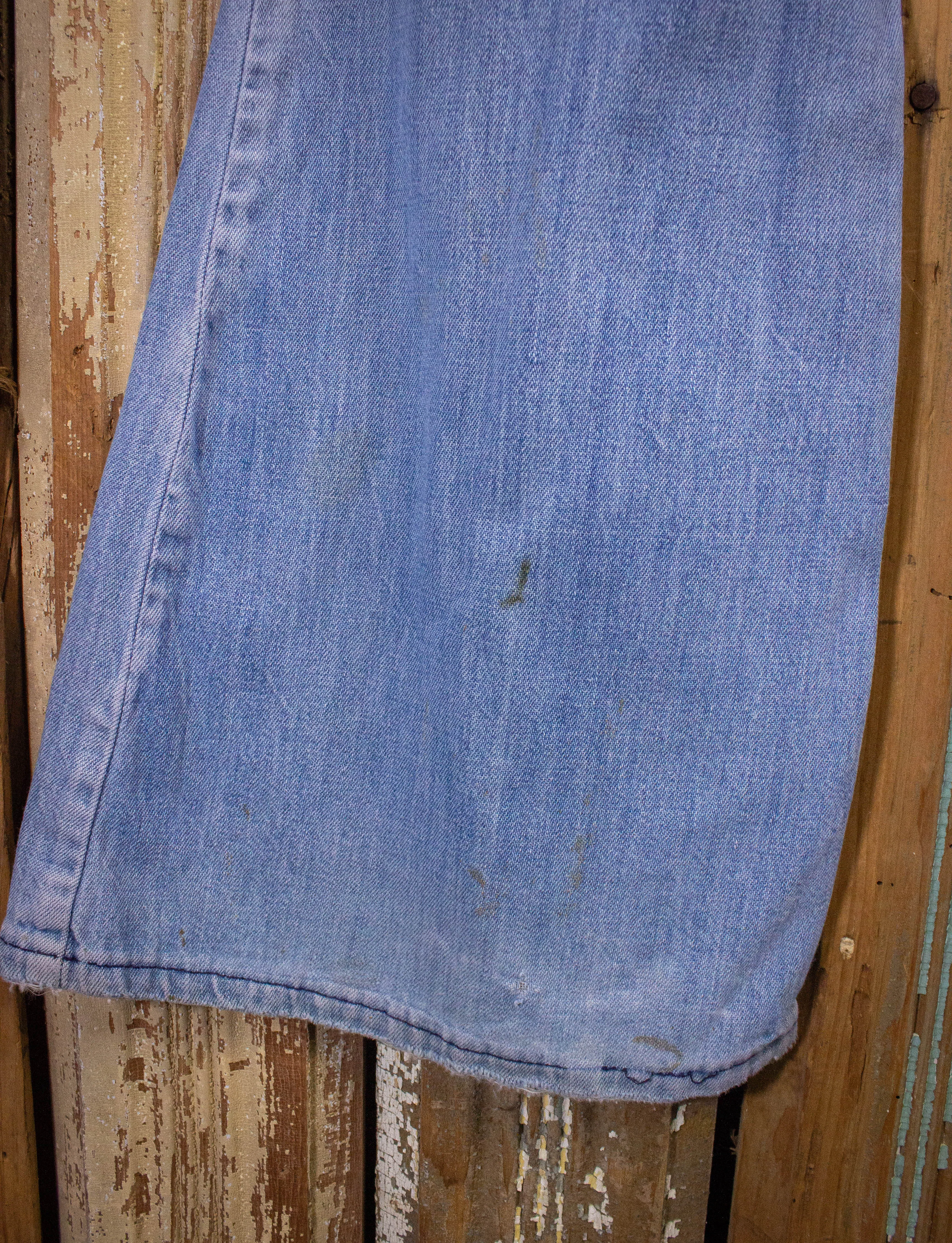 Vintage Wrangler Bell Bottom Denim Jeans 70s Light Wash 26x28