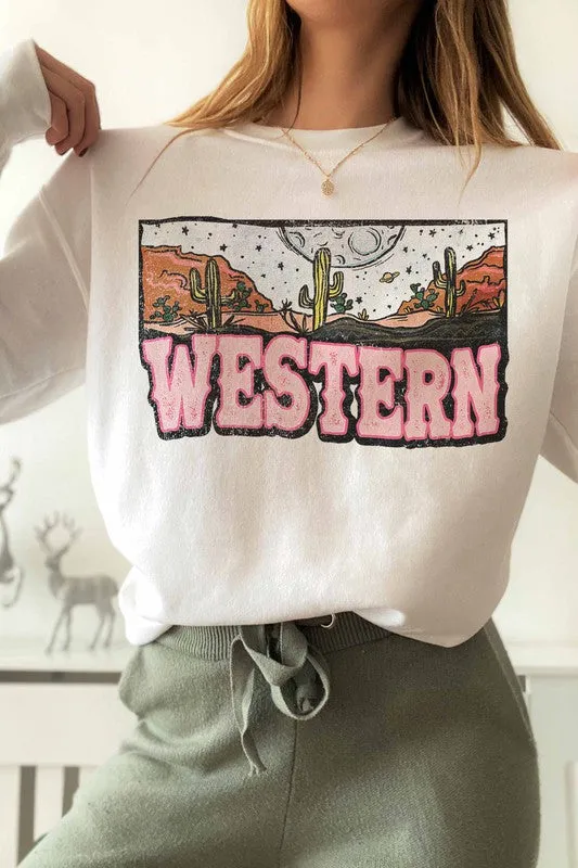 WESTERN GRAPHIC SWEATSHIRT PLUS SIZE