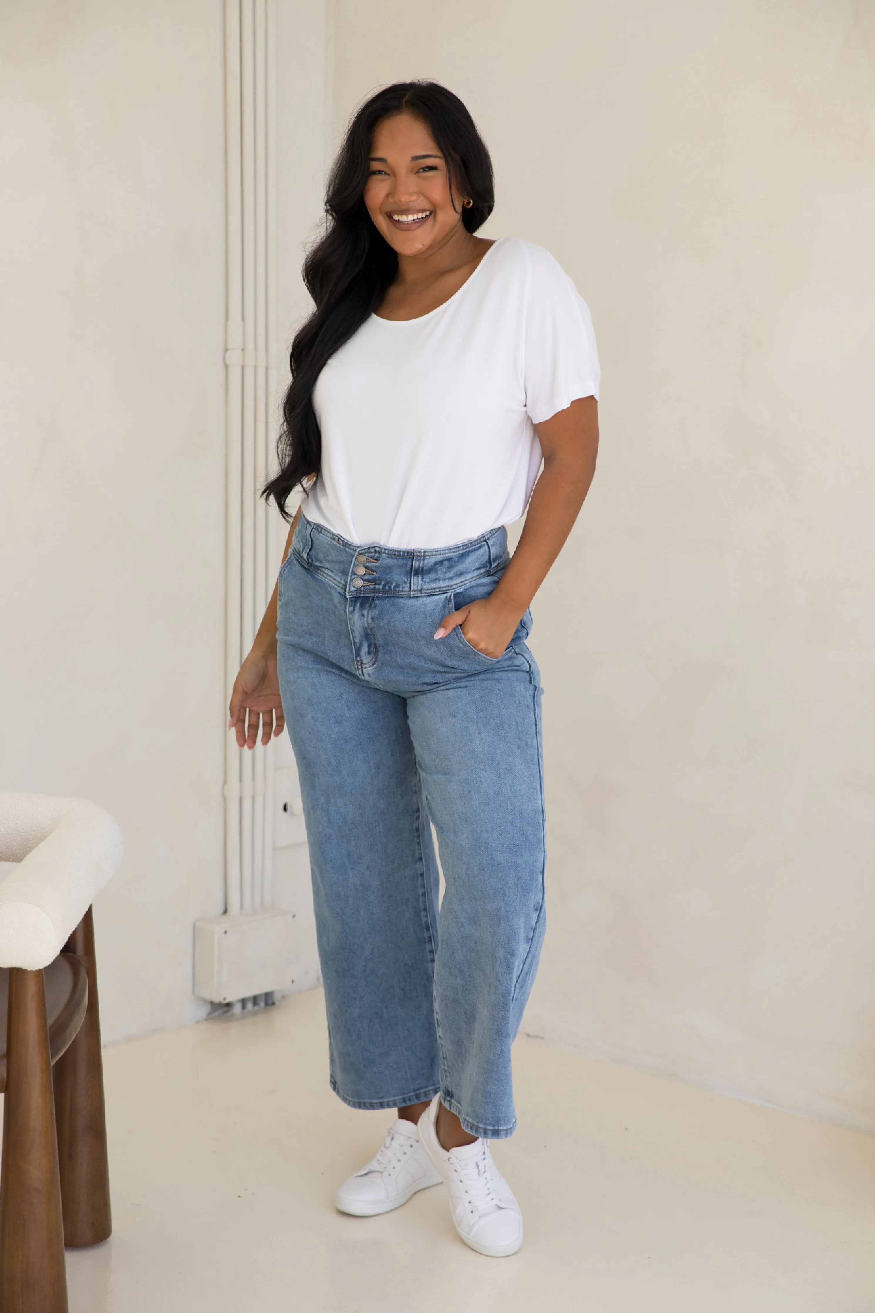 Wide Leg Jean | Light Denim