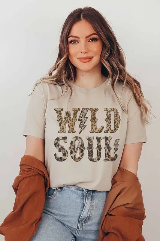 WILD SOUL LEOPARD GRAPHIC TEE